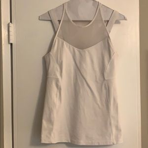 Lululemon White and Mesh Tank